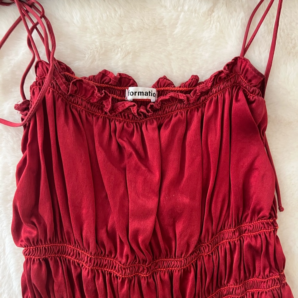 Reformation Red Satin Tank top